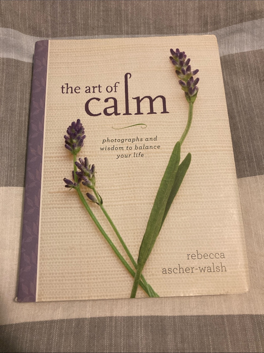 The Art of Calm Lavender Accent Book by